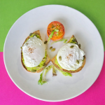 Eggs and avocado on toast