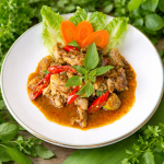 Stir fried spicy goat